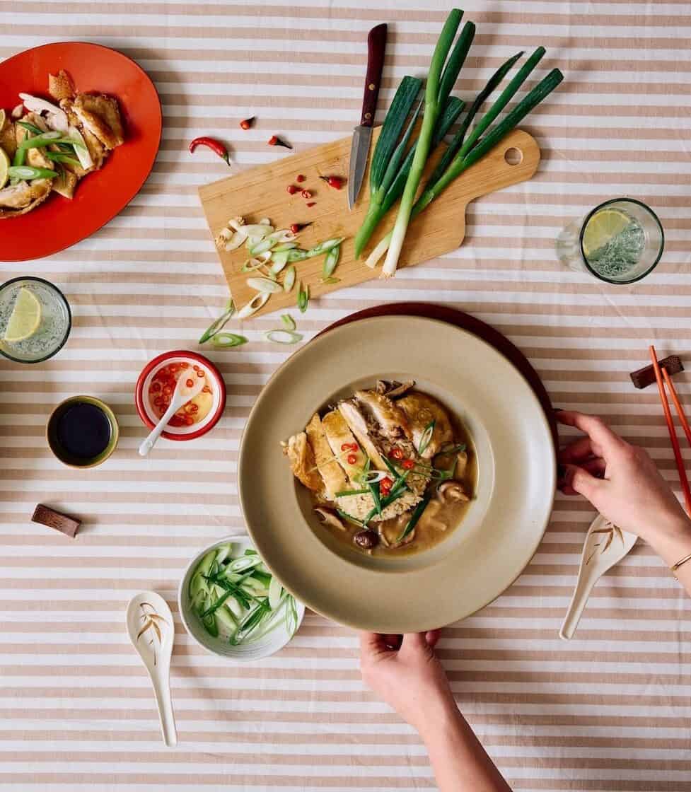 Wholegrain rice bowl serve